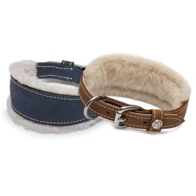 Windhundhalsband Whippet deLuxe mit Lammfell 